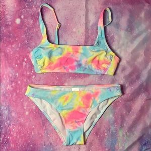 Xhilaration Rainbow Tiedye Bikini